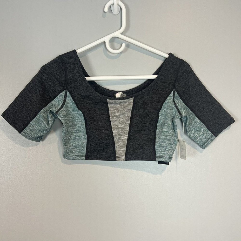 Free‎ People Movement Crop Top Six Pack Sports Top Charcoal Heather Small NWT